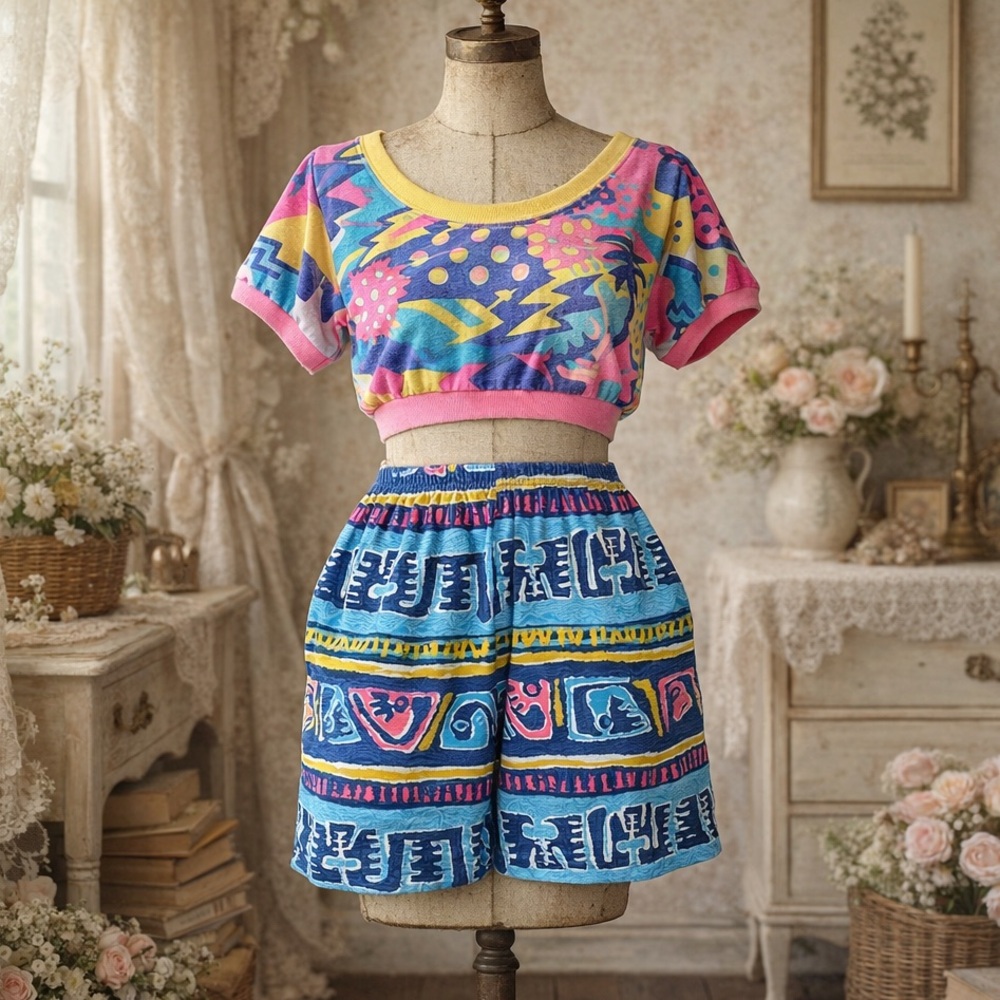 Vintage 1980s Spiegel Abstract Shorts